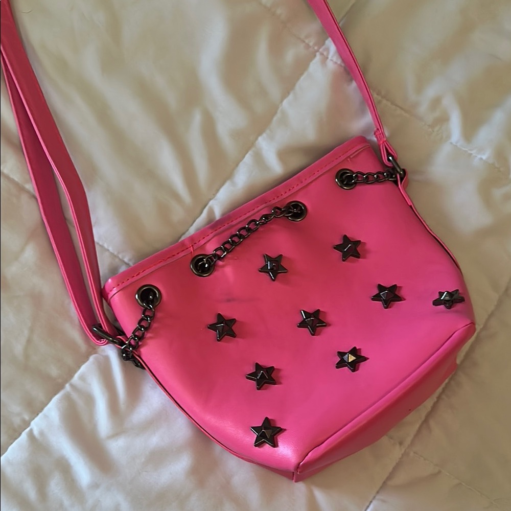 Pink Star-Studded Women's Bag